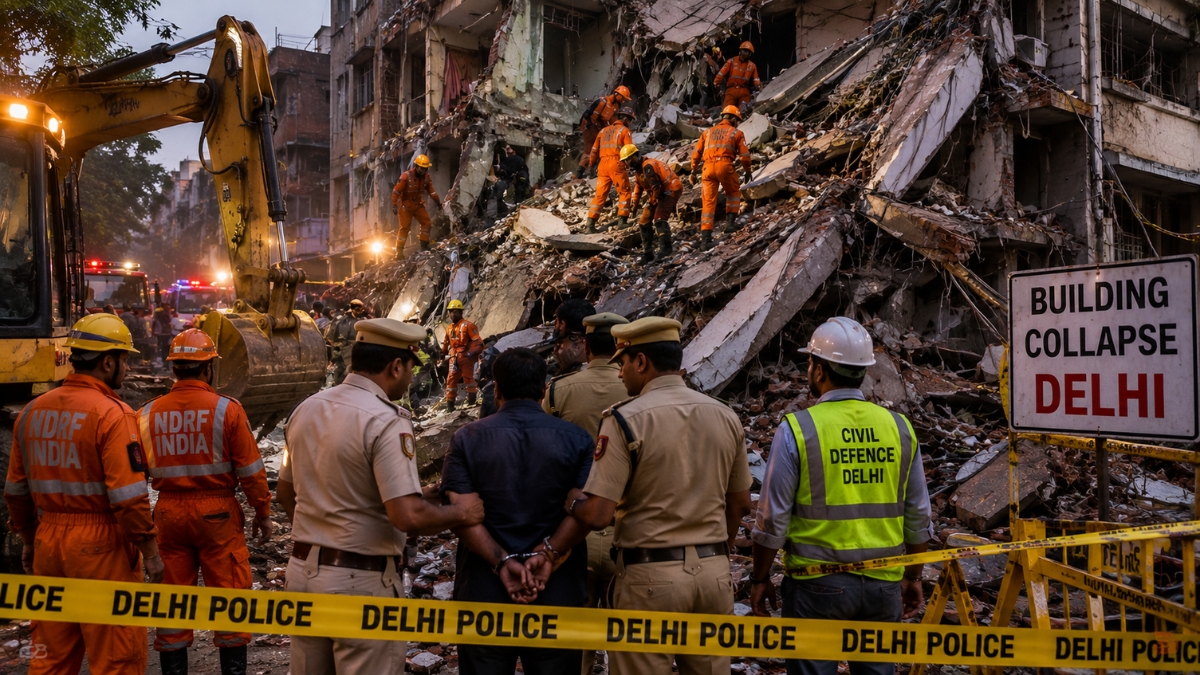 Six Dead in Delhi Building Collapse, Builder and Contractor Held