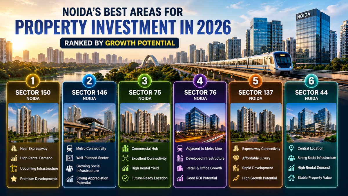 Noida's Best Areas for Property Investment in 2026 Ranked by Growth Potential